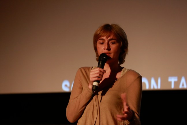 Rusudan Chkonia at Q&A for Keep Smiling. Photography by Pako Mera courtesy of EIFF.