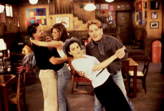 l-r Sean Blackman, Jennifer Aniston, Ione Skye, Mackenzie Astin